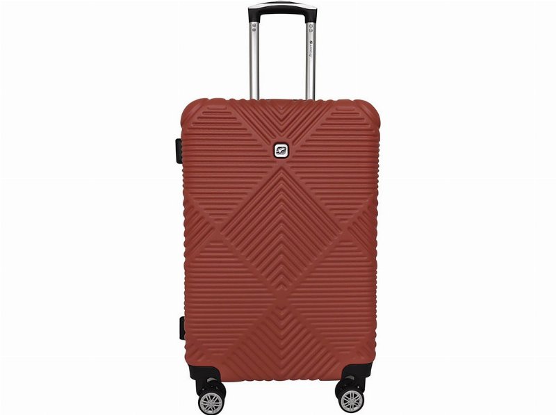 Mala De Viagem Média Rígida Airport Terracota 8 Rodas 65X41X26Cm