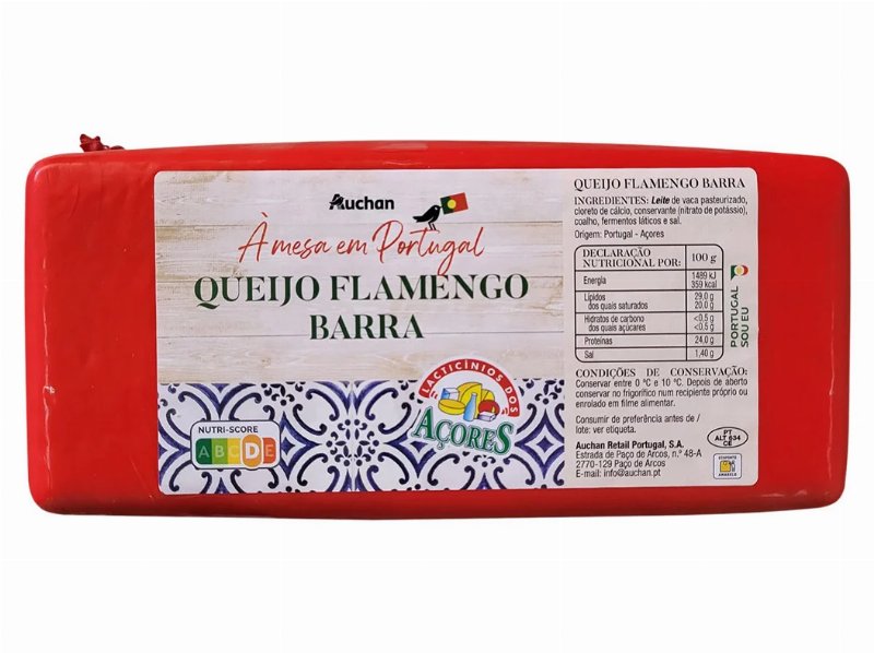 Queijo Flamengo Auchan À Mesa Em Portugal Açores Barra Kg