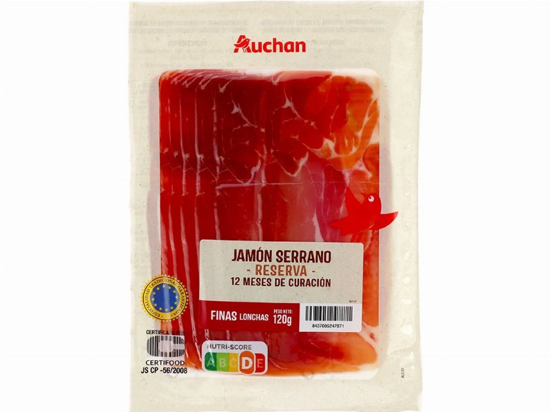 Presunto Serrano Auchan Cura 12 Meses Fatias 120 g
