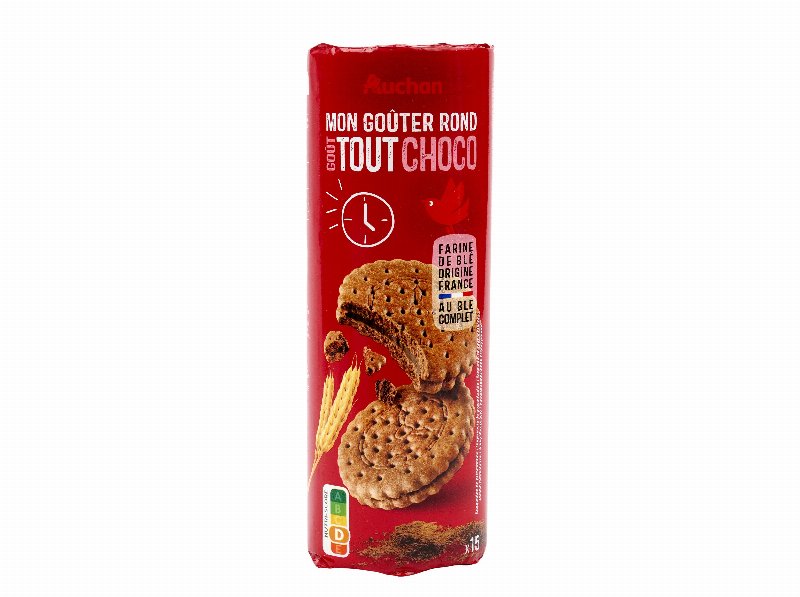 Bolachas Recheadas Auchan Duplo Chocolate 300 g