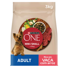 Ração Para Cão Adulto Mini Vaca E Arroz Purina One Mini 3 kg