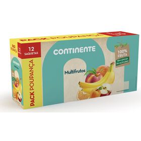 Pack  Saquetas Multifrutos +8M Continente 12 X 90 gr