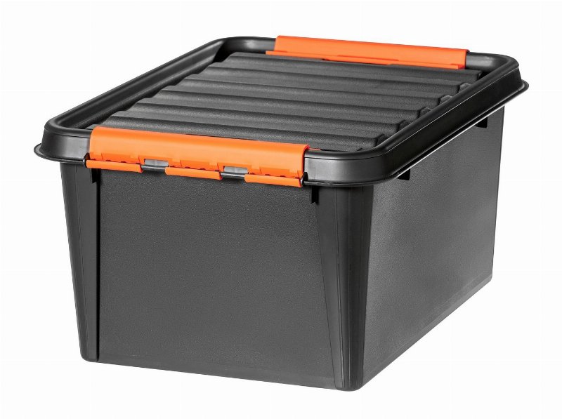 Caixa Plástica Arrumação Orthex Preto 59X39X26Cm 32 l