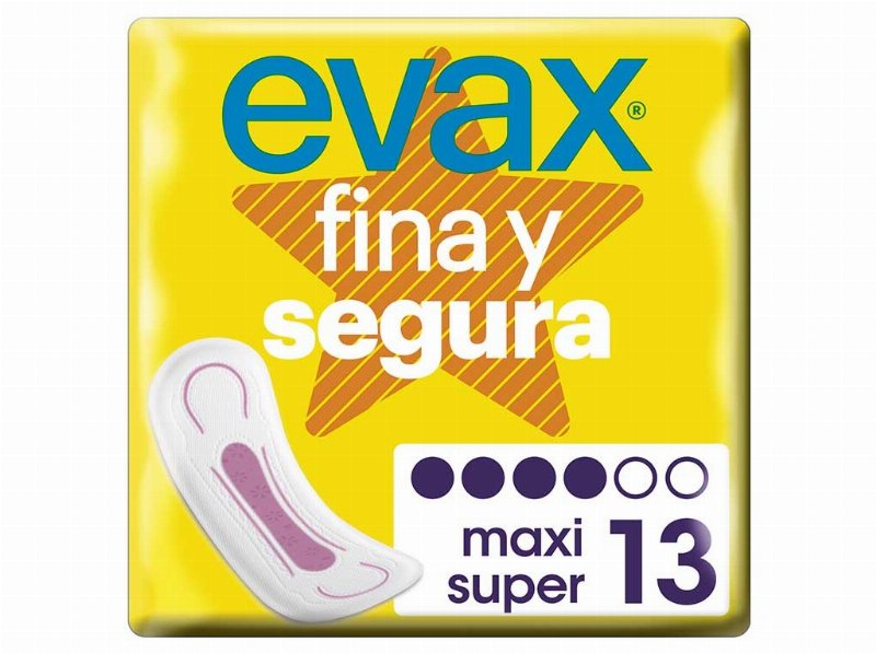 Pensos Higiénicos Fina E Segura Maxi Evax 13 Un