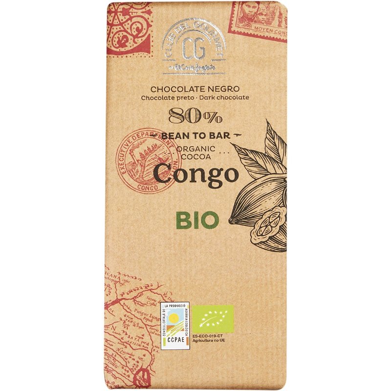 Chocolate Preto 80% Congo Biológico 100 g