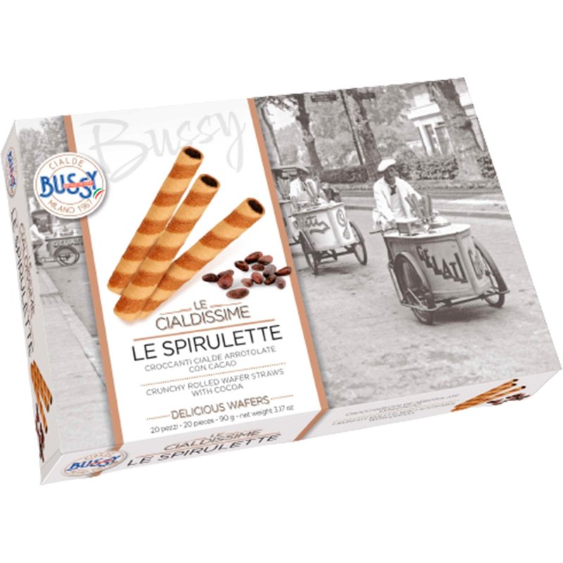 Wafer Para Gelado Rolos Com Risca 20 Unidades 90 g