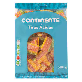 Gomas Ácidas Tiras Continente Infantil 300 gr