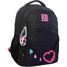 Mochila Preta Corações Rebecca Bonbon