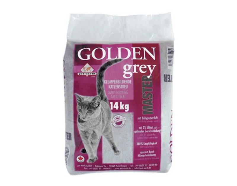 Areia P/Gato Golden Grey Talco 14 kg