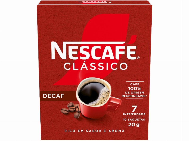 Café Nescafé Solúvel Sem Cafeina 10X2 g