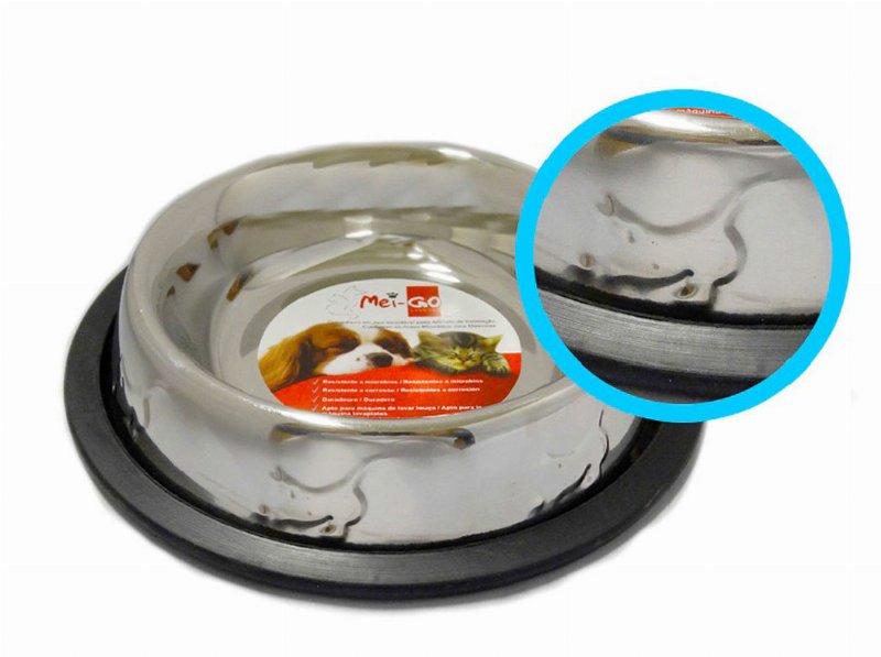 Comedouro Inox Anti-Derrapante Para Gato 0.22 l