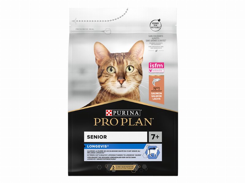 Ração Para Gato Pro Plan Adulto +7 Salmão 3 kg