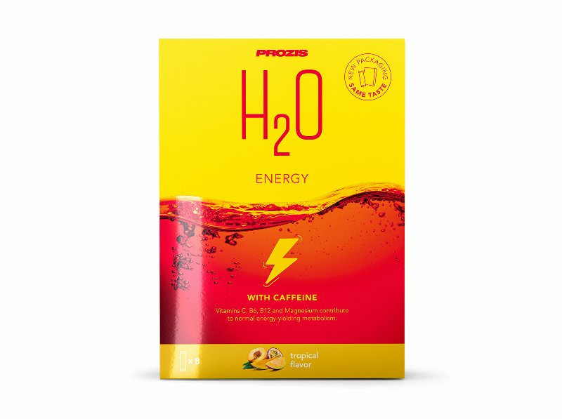 Bebida Instantanea H2O Prozis Energy Tropical 72 g ( 8X9 g)