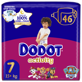 Fraldas Activity +15 kg T7 Dodot 46 Un