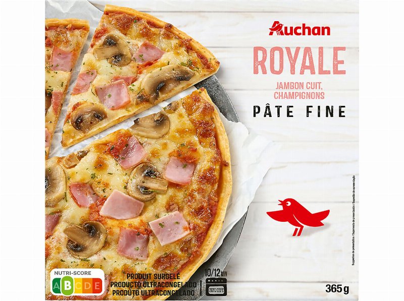 Pizza Auchan Massa Fina Royale 365 g