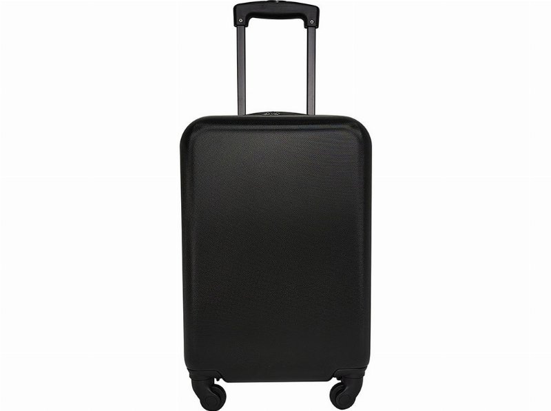 Mala De Cabine Rígida Airport Preto 4 Rodas 35X55X20Cm