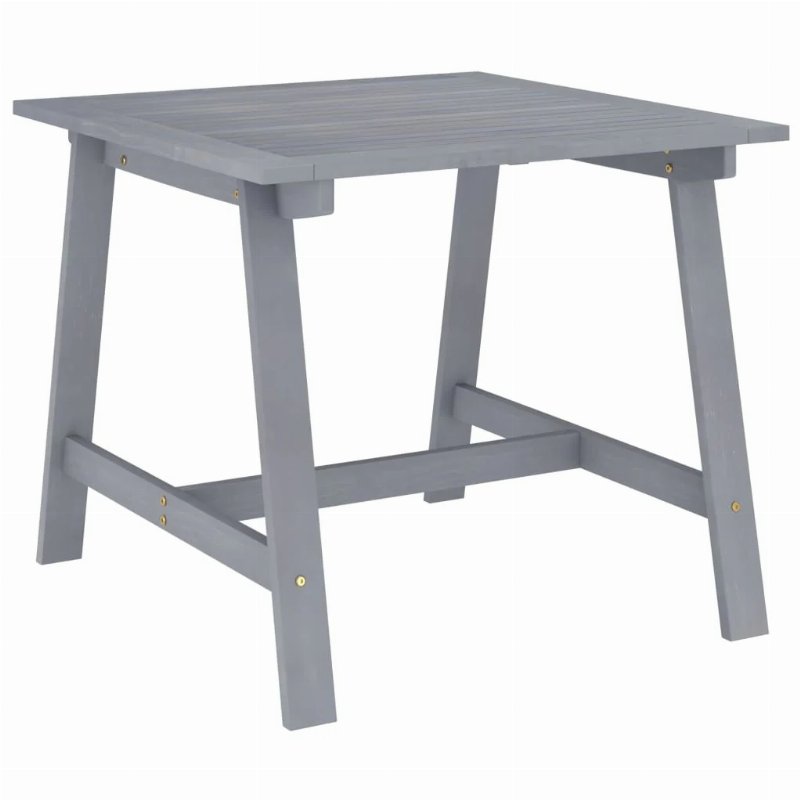 Hkh Mesa De Jantar Para Jardim Acácia Maciça - Cinzento