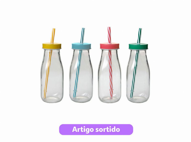Garrafa Vidro Palhinha Actuel 32 cl Cores Sortidas