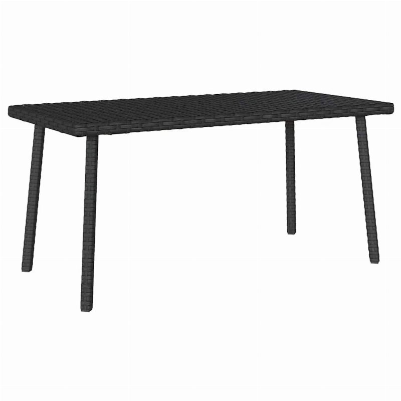 Hkh Mesa De Centro De Jardim Retangular Vime Pe - Preto