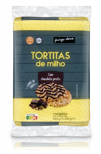 Tortitas De Milho Com Chocolate Negro Pingo Doce 0.09Kg