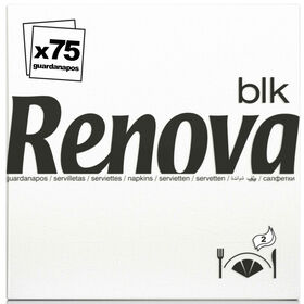 Guardanapos 2 Folhas Blk Branco Renova 75 Un