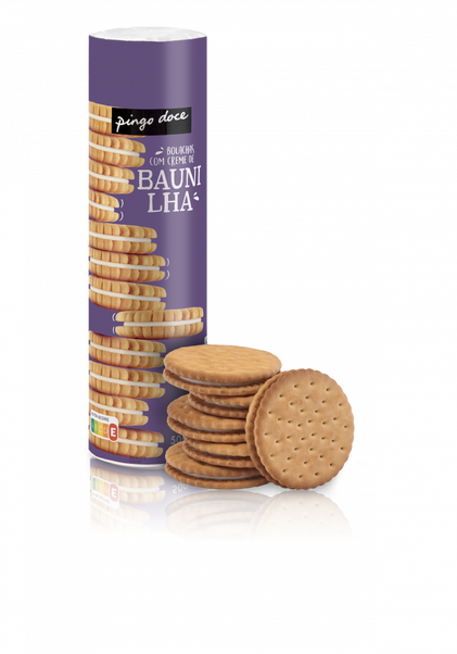 Bolachas Com Recheio De Baunilha Pingo Doce 0.5Kg