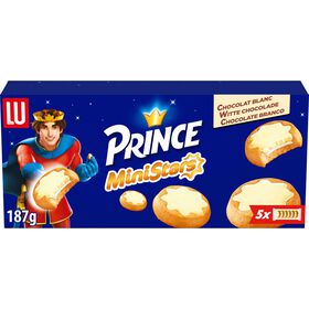 Bolachas Mini Estrelas Chocolate Branco Prince 187 gr (5 Un)