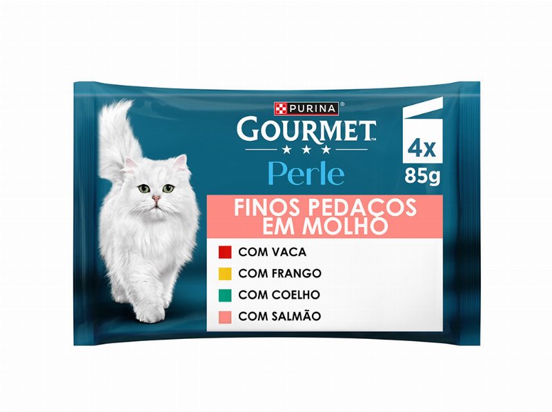Comida Húmida Para Gato Gourmet Perle Com Molho 4X85 g