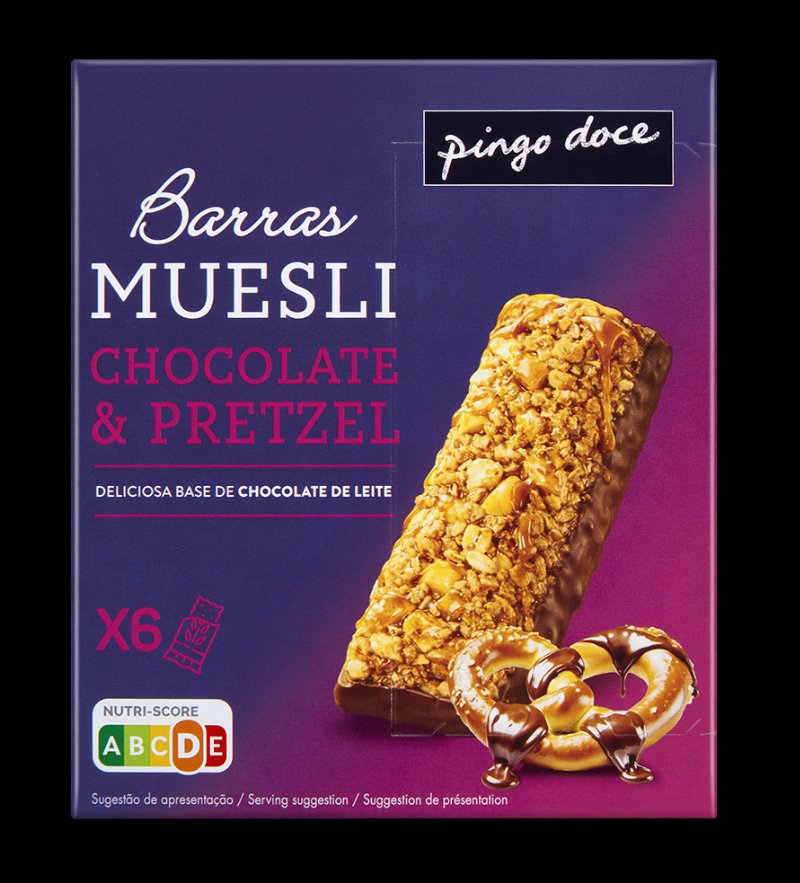 Barras De Cereais Muesli Chocolate E Pretzel Pingo Doce 0.138Kg