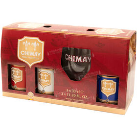 Cerveja Com Álcool Triology Conjunto E Copo Chimay 3 X 33 cl