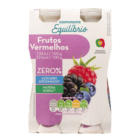 Iogurte Líquido Magro Frutos Vermelhos Continente Equilíbrio 640 gr (4 Un)
