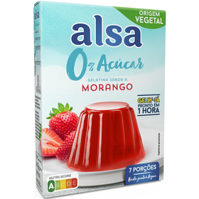 Gelatina Em Pó De Morango Sem Açúcar Gelly-Já Alsa 42 gr