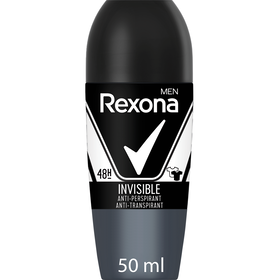 Desodorizante Roll On Invisible Black & White Rexona Men 50 ml