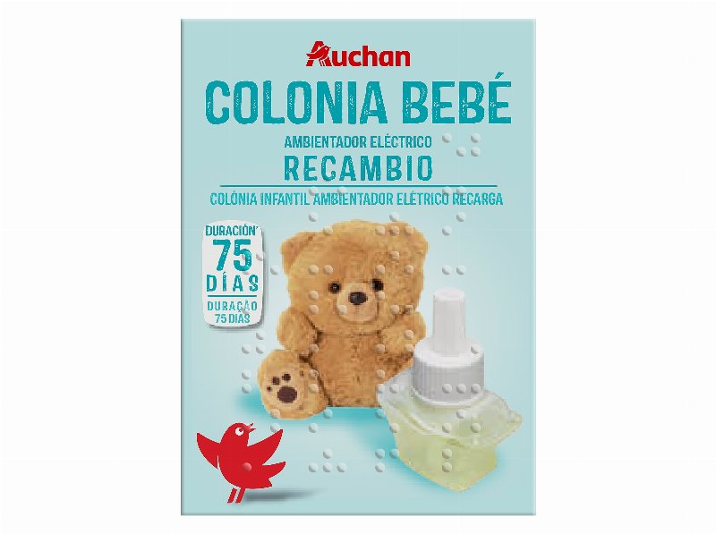 Ambientador Eléctrico Auchan Recarga Colonia Infantil 25 ml