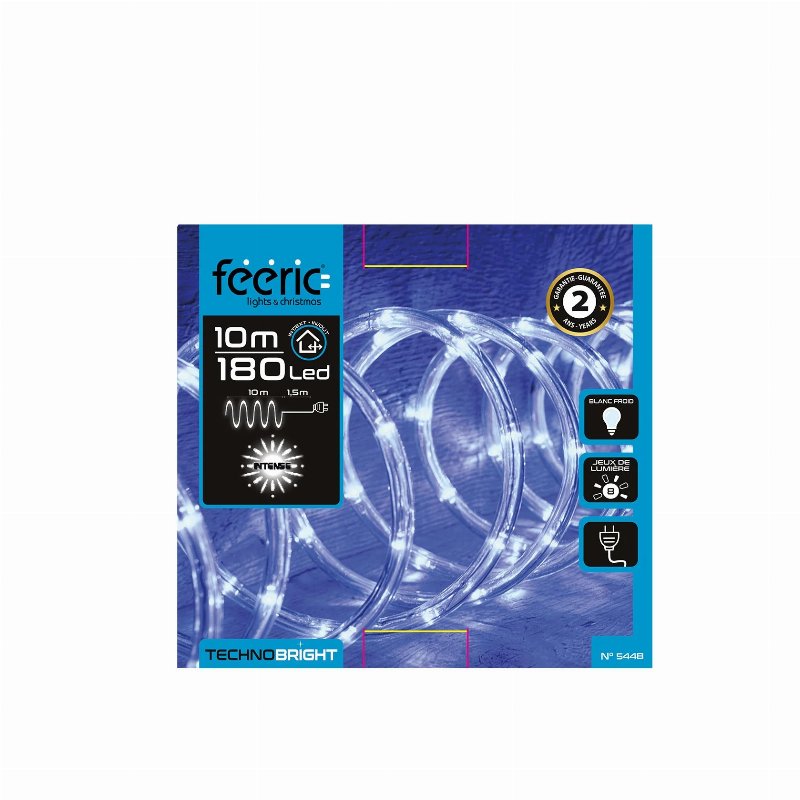 Hkh Luzes De Natal Branco Frio Para Exterior Tubo 8 Funções 180 Led 10 M