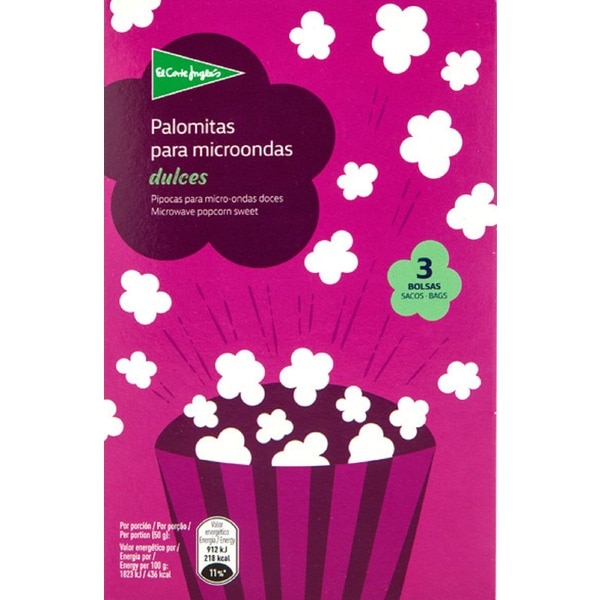 Pipocas Doces Para Micro-Ondas Pack 3 300 g