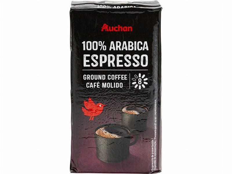 Café Auchan Moído Arábica Espresso Intensidade 8 250 g