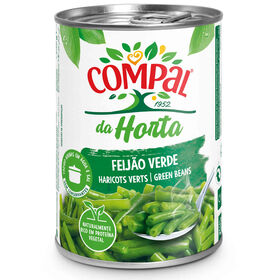 Feijão Verde Cozido Compal Da Horta 410 gr (Peso Escorrido 234 gr)