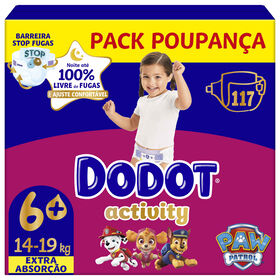 Box Fraldas Activity 14-19 kg T6+ Dodot 117 Un