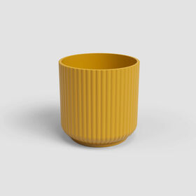 Vaso Redondo Faiança 19Cm Amarelo Artevasi 1 Un