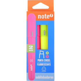 Conjunto 2 Sublinhadores De Tinta Fluorescente Neon (Várias Cores) Note!