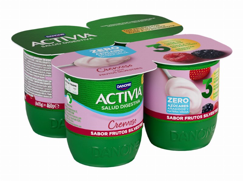 Iogurte Activia Bifidus Cremoso Frutos Silvestres 0% 4X115 g