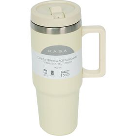 Caneca Térmica 900 ml Bege Kasa