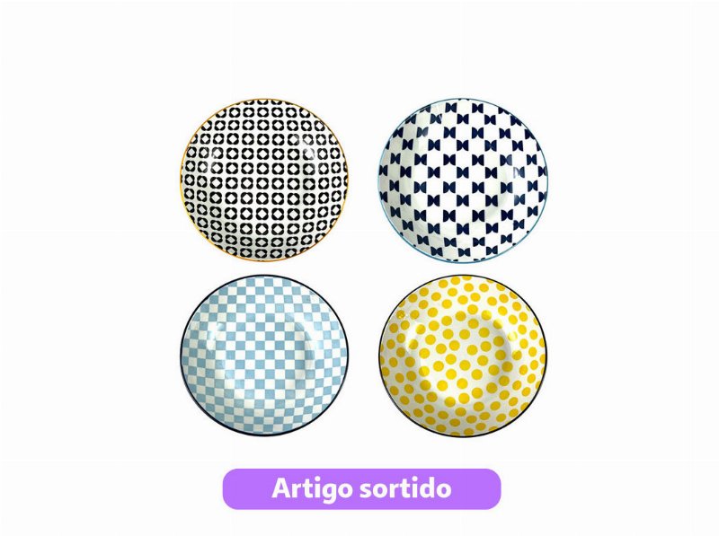 Prato Sopa Porcelana Actuel Deco 20Cm Modelos Sortidos