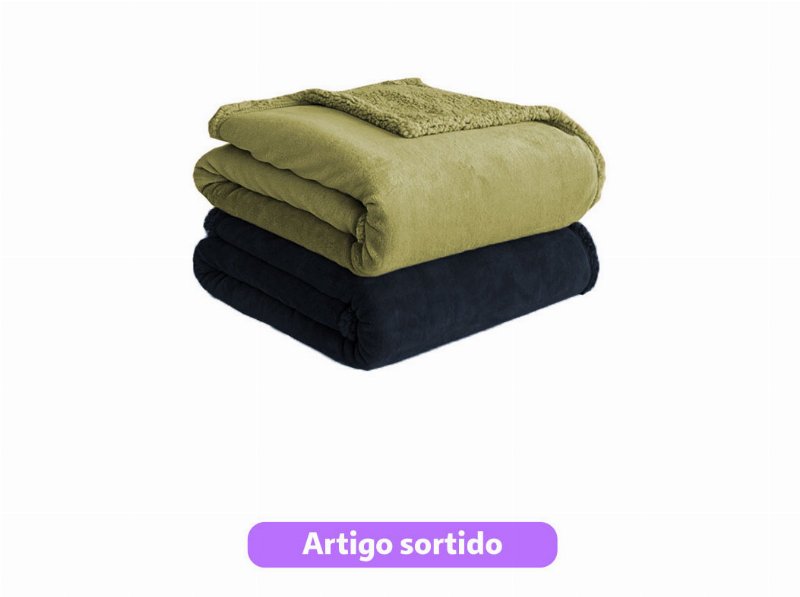 Cobertor Coral/Sherpa Actuel Brumes 240 g 180X220Cm Cores Sortidas