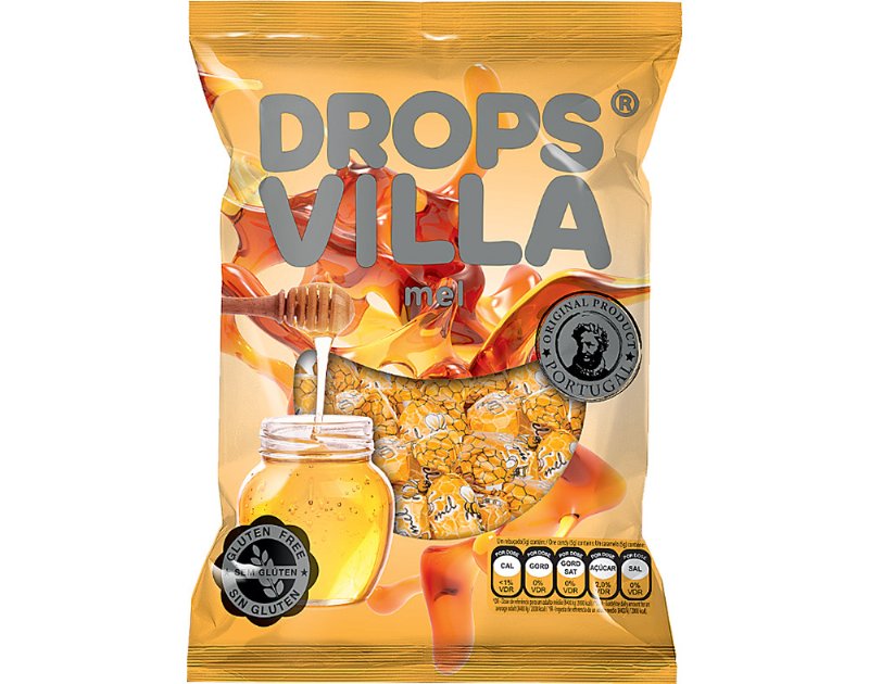 Drops Villa Recheado Mel 200 g