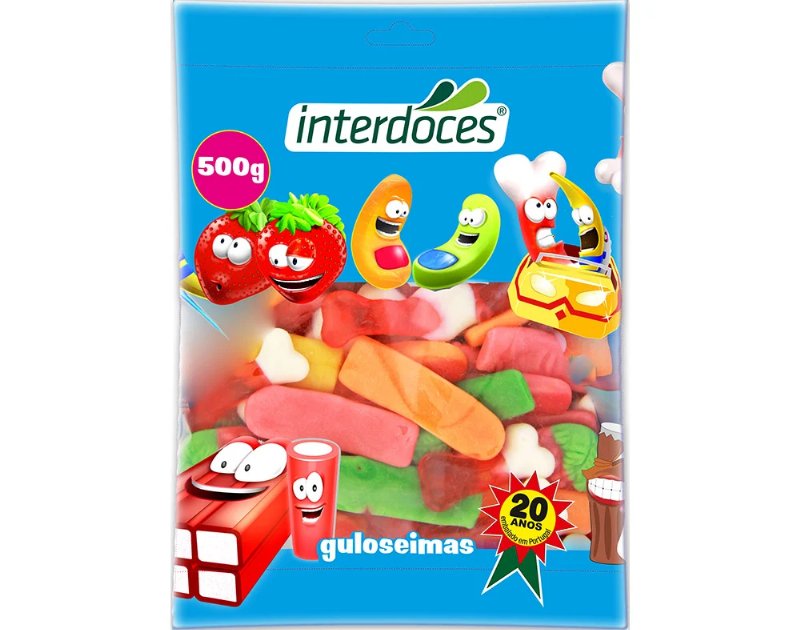 Gomas Interdoces Sortido Brilho 500 g
