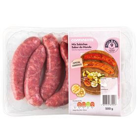 Mix Salsichas Frescas De Porco Sabores Do Mundo Continente 500 g (Aprox.)