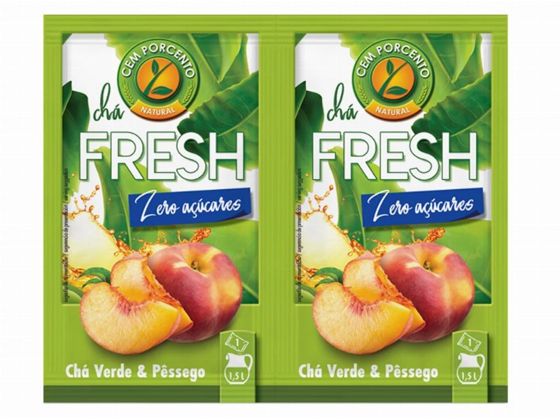 Chá Cem Porcento Fresh Pêssego Solúvel 2X9 g