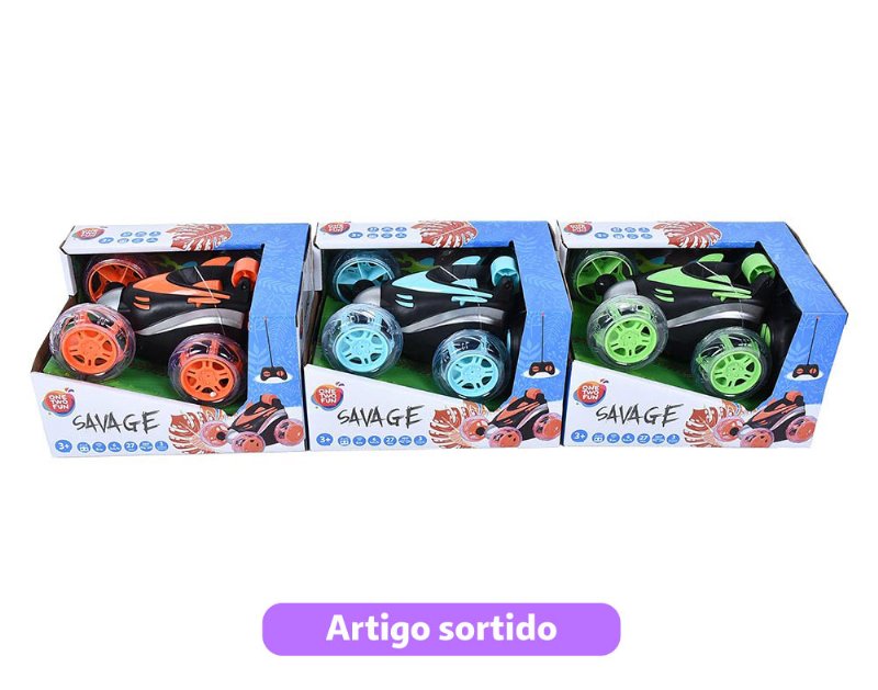 Carro Telecomandado Savage One Two Fun 360 Com Luz Modelos Sortidos